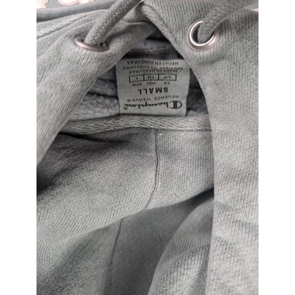 Vintage Champion Hoodie Youth Small Green Boy Pullover Reverse Weave Embroidered - Picture 2 of 6